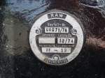 Werkszeichen vom RAW Schneweide im ATw 901 .