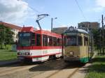 Tw 138 und Tw 44 zusammen in der Schleife Thiemstra�e am 25.8.10 .
