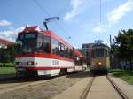 Tw 138 und Tw 44 zusammen in der Schleife Thiemstra�e am 25.8.10 .