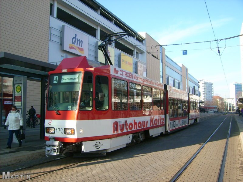 Tw 170 an der Haltestelle Stadtpromenade (23.1.2009)