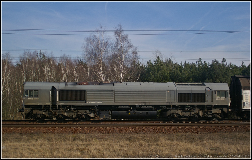 CTL 513-9 mit Schiebewandwagen am 06.03.2013 in der Berliner Wuhlheide (NVR-Nummer 92 80 1 266 036-3 D-DISPO)
