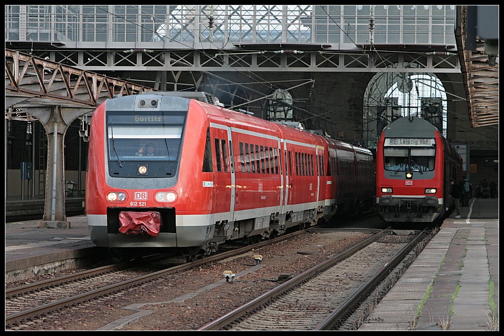 DB 612 521 als REGIO DB  Franken-Sachsen-Express  nach G�rlitz (NVR-Nummer 9580 0 612 521-4 D-DB, DB Regio AG Dresden, gesehen Dresden Hbf 27.03.2010)