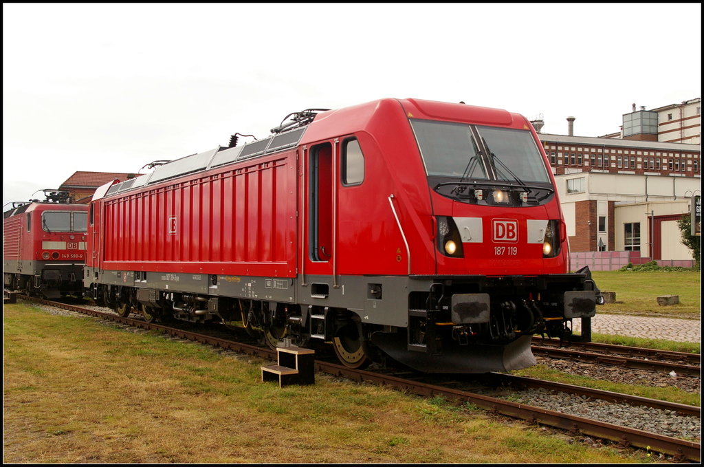 DB Cargo 187 119-3 als Gast beim Familienfest am 09.09.2017 bei den Magdeburger Eisenbahnfreunden e.V. (MEBF) am Wissenschaftshafen in Magdeburg