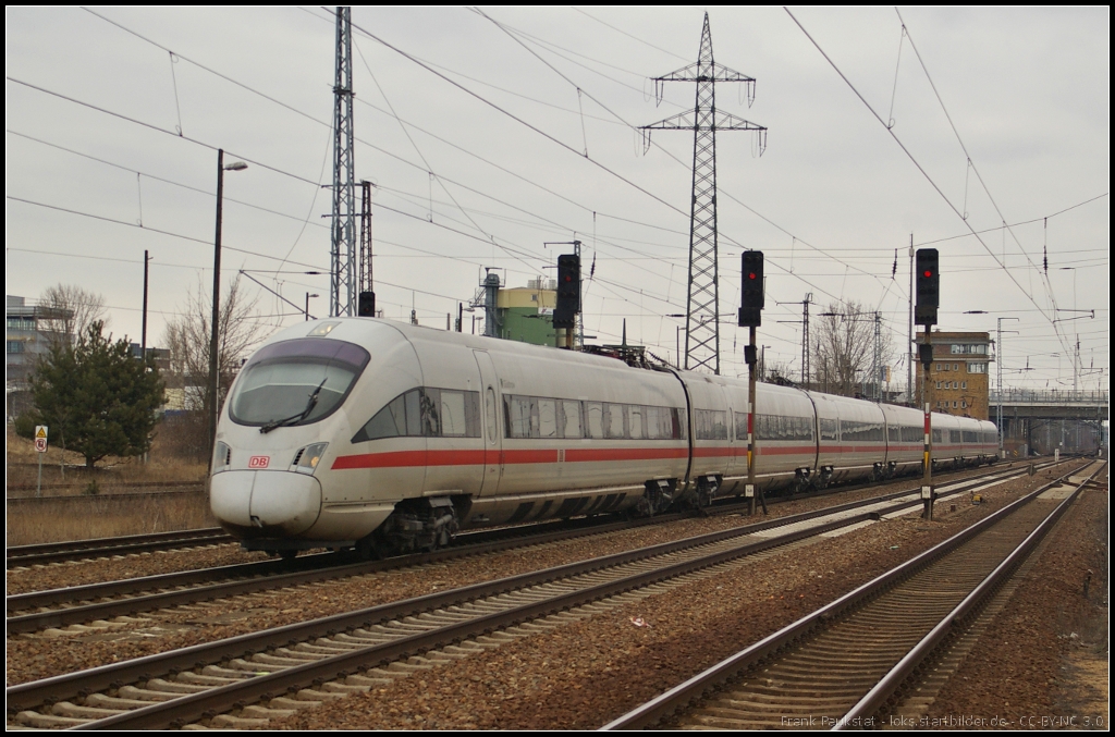 DB Fernverkehr 411 009  G�strow  (Tz 1109) als Umleiter am 03.04.2013 in Berlin Sch�nefeld Flughafen