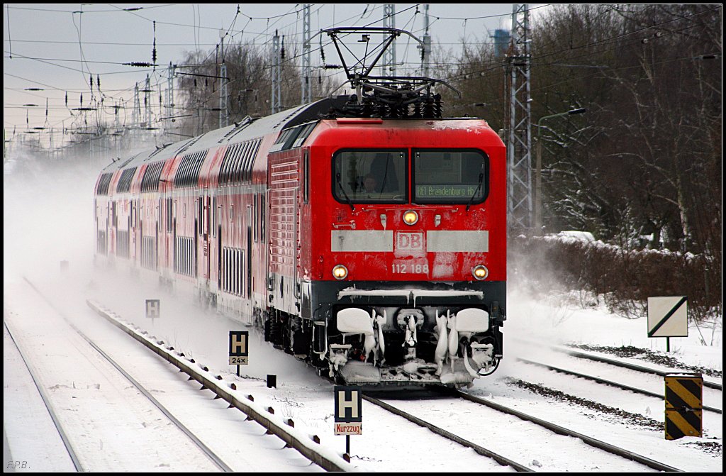 DB Regio 112 188 (ohne Pr�fziffer) mit dem RE1 Brandenburg Hbf (gesehen Berlin Hirschgarten, 01.01.2010)