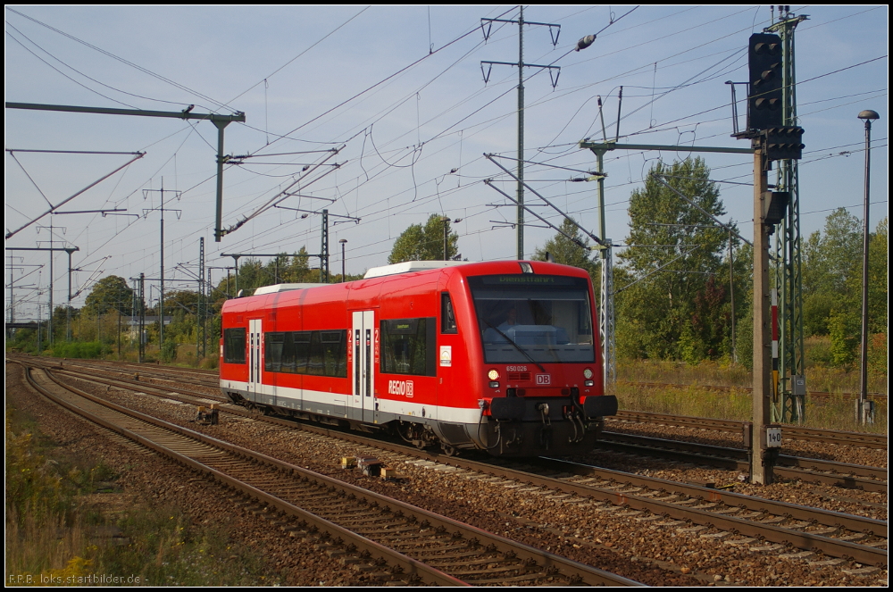 DB Regio RAB 650 026 auf Dienstfahrt am 17.09.2012 in Berlin Sch�nefeld Flughafen