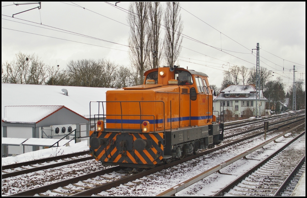 IGB DL 8 / 507 004-0 solo unterwegs Richtung Basdorf am 21.02.2013 H�he Berlin-Karow