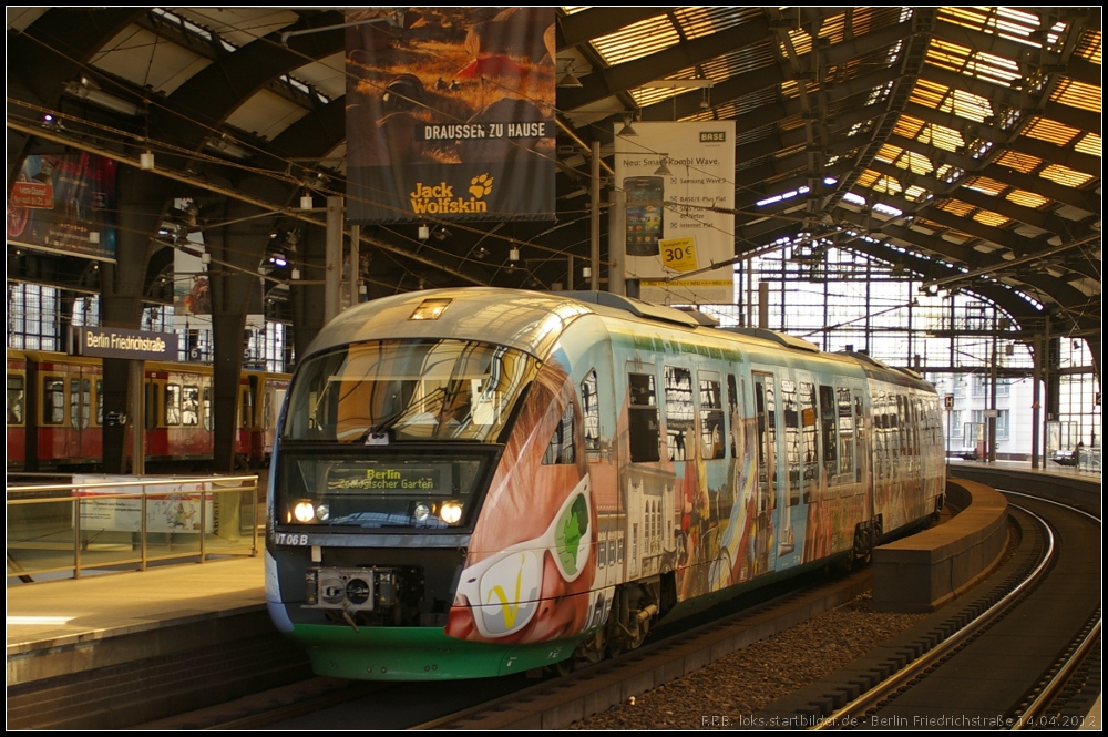 VT 06 / 642 306-4 der Vogtlandbahn am 14.04.2012 in Berlin Friedrichstra�e