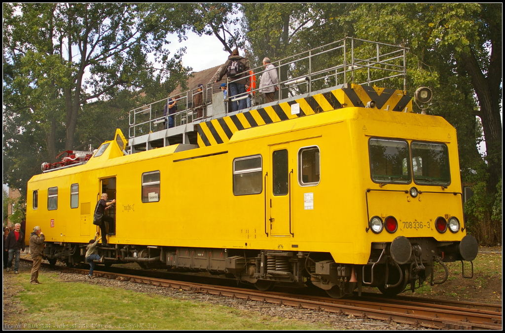 Auch im September 2013 war DB Netz 708 336 bei den Bahnaktionstagen des F�rderverein Berlin-Anhaltinische Eisenbahn e.V. in Lutherstadt Wittenberg anwesend