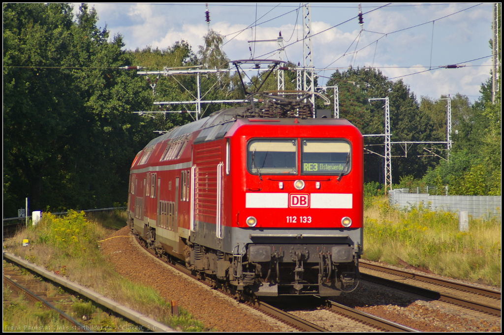 DB Regio 112 189 mit dem RE3 Berlin S�dkreuz am 11.08.2014 durch Panketal-Zepernick