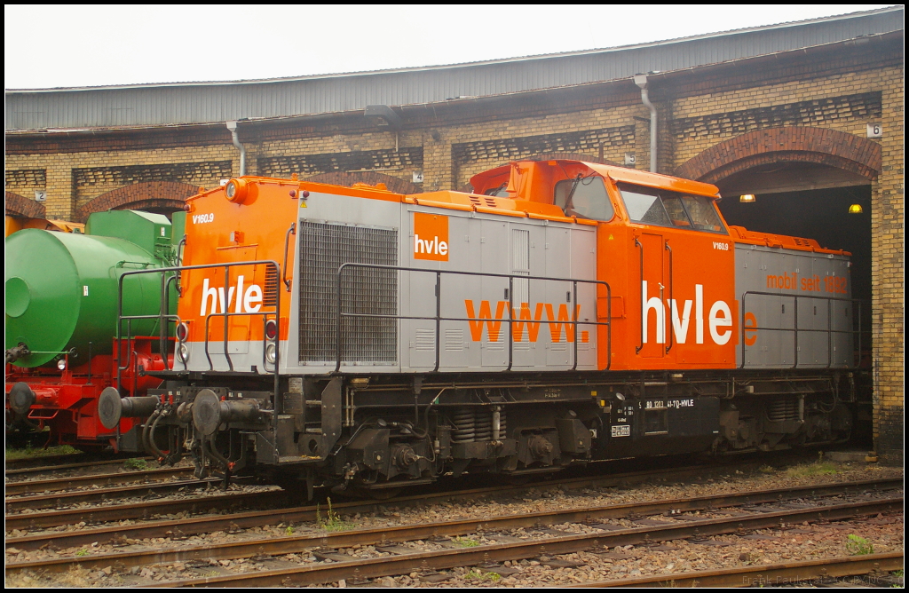 Zu Gast war hvle V 160.9 / 203 141-7 beim 11. Berliner Eisenbahnfest in Berlin Sch�neweide am 20.09.2014 auch die im Jahr 2013 von LOCON erworbene Lok.