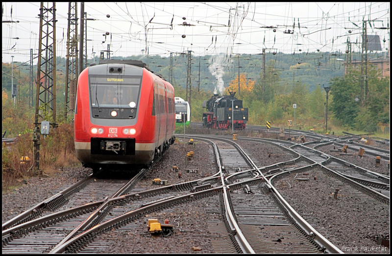 DB 612 174 mit dem RE 3682 nach G�ttingen (Weimar 10.10.2009)