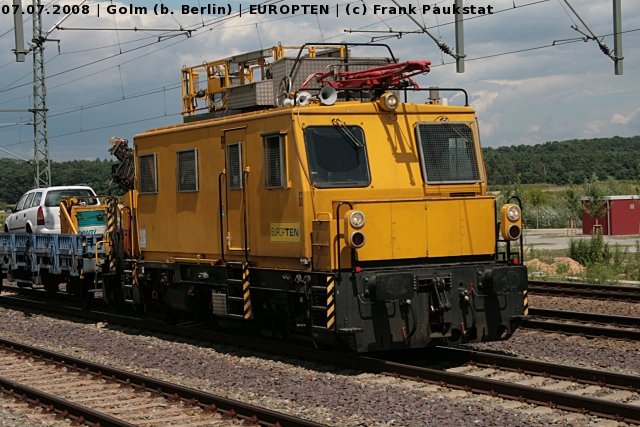 Ein Motortriebwagen MTW 10 f�r die Oberleitungsmontage (Golm, 07.07.2008)