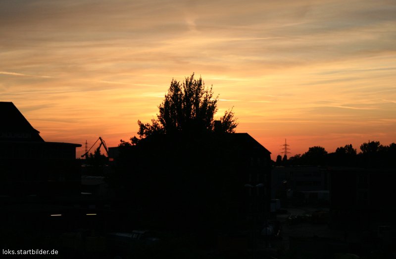Impression: Abendrot �ber Moabit (Berlin Westhafen, 08.06.2009)