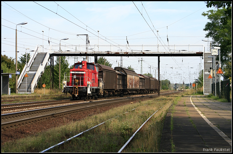 RAILION Logistics 363 664-4 mit kurzem G�terzug nach Seddin (Nuthetal-Saarmund, 19.08.2009)