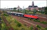 DB Regio 143 054-5 mit dem S-Bahn Ersatzverkehr nach dem Kopfmachen auf dem Weg nach Berlin Gesundbrunnen (DB Regio NRW GmbH D�sseldorf, gesichtet Berlin Moabit, 28.07.2009)     - Update: in