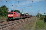 DB cargo 152 030-3 mit gemischtem G�terzug Richtung Seddin (gesehen Nuthetal-Saarmund 16.06.2010)