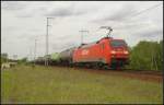 DB Schenker 152 107-9 mit Kesselzug am 10.05.2012 in Berlin Wuhlheide