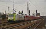 ITL 185-CL 005 / 185 505 mit neuen Autos am 03.04.2013 in Berlin Sch�nefeld Flughafen (NVR-Nummer 91 80 6185 505-5 D-CTD)