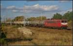DB Schenker 155 219 mit einem Kesselwagen-Zug am 24.10.2013 in der Berliner Wuhlheide