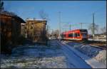 DB Regio 646 005 am 25.01.2014 als RB12 Bln.-Lichtenberg bei der Ausfahrt aus den Bahnhof Nassenheide (L�wenberger Land).