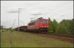 DB Schenker 155 223-1 mit gemischtem G�terzug am 10.05.2012 in der Berliner Wuhlheide    Update: 10/2014 in Rostock-Seehafen z; ++ 10.09.2015 Opladen (Bender)