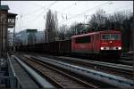 DB Schenker 155 163-9 mit Eaos-x-Wagen zu sp�ter Stunde Richtung Ostkreuz auf dem Berliner Innenring (Berlin Greifswalder Str 28.11.2009)    Update: 10.02.2015 in Opladen verschrottet