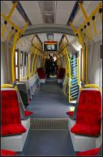 Innenraum der Swing-Stra�enbahn.