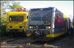 DB Netz 708 336-3 und DB 672 908 f�r DB Regio AG Leipzig zu Gast auf dem Bw-Fest in Wittenberg (gesehen Bw-Fest Lutherstadt Wittenberg 10.10.2010)