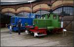 K� CDL 28 und dahinter V 15 1001 im Au�endepot Zwickauer Stra�e zeigen sich beim 3.