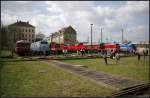 Kleine Parade von Bestands- und Gastloks: von links nach rechts ORT 188 202, 240 001, 112 331, UEG 345 128, DB 261 020, 120 338, 130 002 und MWB 1116 911 (gesehen beim 3.