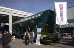 Vierachsiger Drehgestell-Sch�ttgutwagen mit dosierbarer Schwerkraftentladung der Gattung Faccns des Einstellers On Tail auf der InnoTrans 2012 in Berlin.