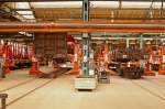 Blick in die ansonsten nicht zug�nglichen Hallen des Werks Eberswalde.