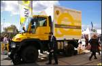 Zweiwegefahrzeug mit  Ultrasonic Rail Testing Module  auf Basis eines Unimog U400, gebaut von Zagro f�r die russische Firma TVEMA.