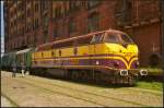 Power Rail 1801 beim Familienfest in Magdeburg Neustadt, 10.05.2015    Insgesamt wurden von der CFL 1800 in den Jahren 1963-1964 20 St�ck gebaut.