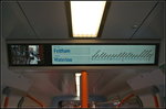 InnoTrans 2016 in Berlin: Fahrgastinformationssystem im Innenraum des Siemens Desiro City f�r die South West Trains.