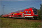 Mit dem Steuerwagen 86-35 003-2 DABpbzfa 764.0 ging es für den RE3 Eberswalde auf Dienstfahrt durch die Berliner Wuhlheide.