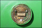Als Detail wurde das Herstellerschild des Druckbeh�lters an der Seite der Windhoff LN 25 II entdeckt.