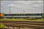 D-CLR 50 80 8035 665-9 ABybdzf 482.1 in Magdeburg Neustadt, 10.05.2015
<br><br>
Auf den Gleisen der Magdeburger Hafen GmbH steht dieser Steuerwagen Bauart Halberstadt. Er gehört der Cargo Logistik Rail Service GmbH (ex DR 50 80 80-35 665)