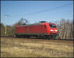 DB Cargo 145 029-5 fuhr am 06.04.2018 solo durch die Berliner Wuhlheide