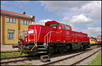Zu Gast bei dem Familienfest am 07.05.2017 der Magdeburger Eisenbahnfreunde war auch 261 023 von DB Cargo Deutschland.