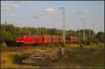 DB Schenker 155 147 mit einem gemischtem G�terzug am 19.07.2013 in der Berliner Wuhlheide