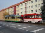 Tw 44 trifft am 31.10.10 in der Dresdener Straße ,den Tw 109 .